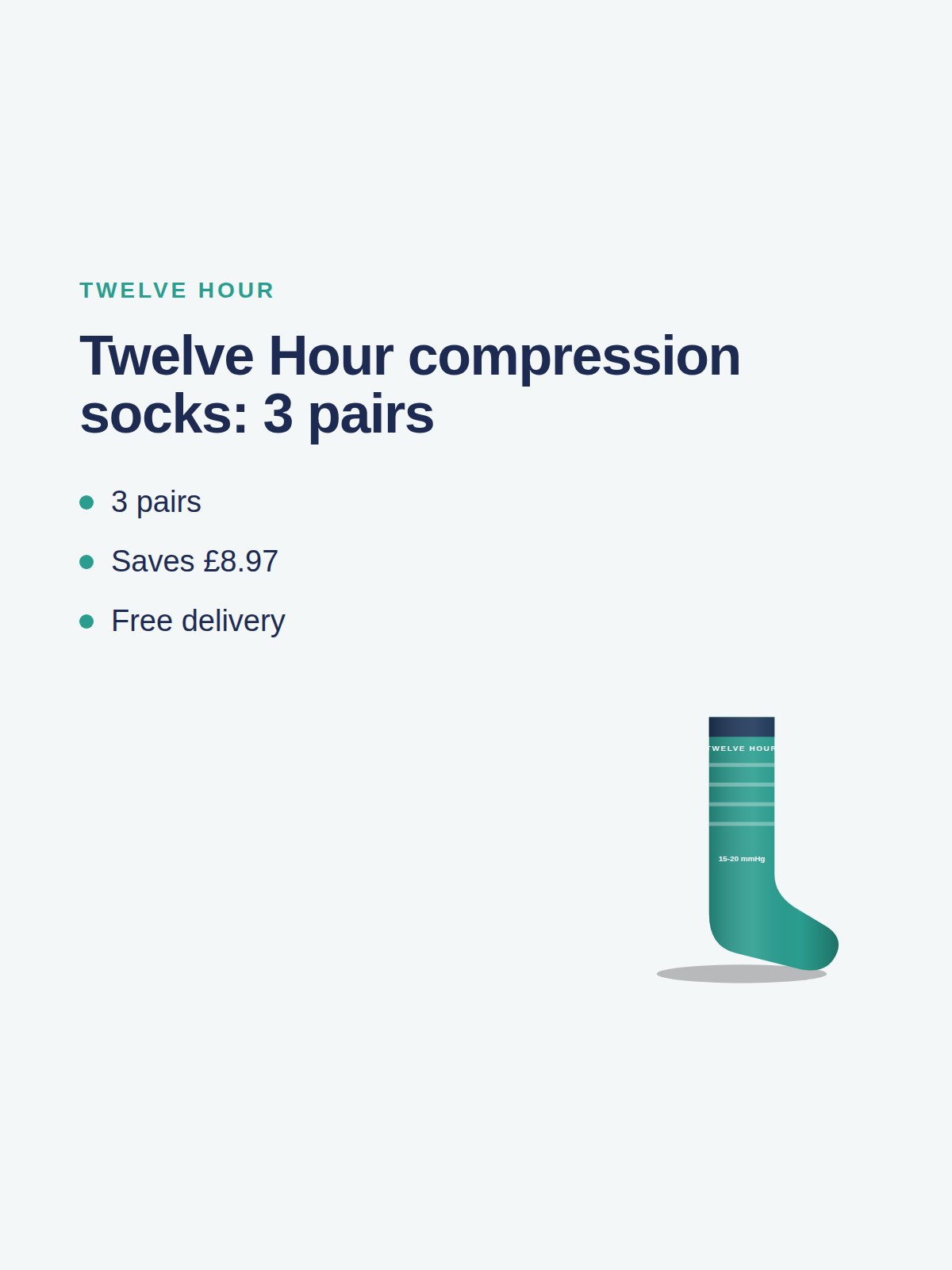 Twelve Hour compression socks: 3 pairs 4